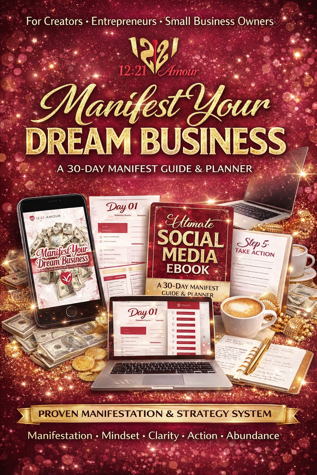 Manifest Your Dream Business -
A 30 Day Manifest Guide & Planner